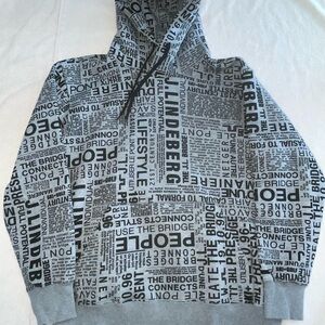J.Lindeberg Gray Graphic Print Men's Sweater